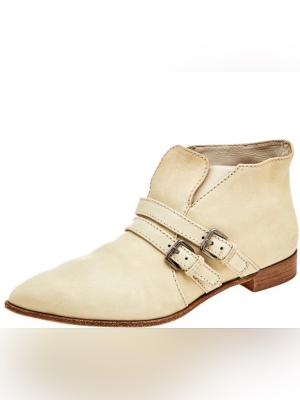 Miu Miu Aviator Buckle Strap Pointed Leather Boots
